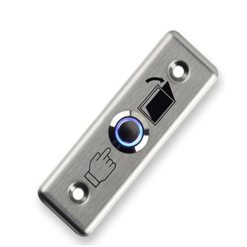 Stainless Steel Rectangle Exit Push Door Release Button Switch With LED For Electric magnetic Lock Door Access Control
