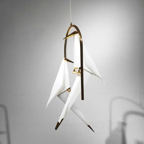 Bird Pendant Lights Origami Crane Pendant Lamp for Bedroom Living Room Dining Room Indoor Deco Decorative Home Lighting Fixtures