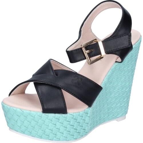 SOLO SOPRANI sandals women synthetic leather black