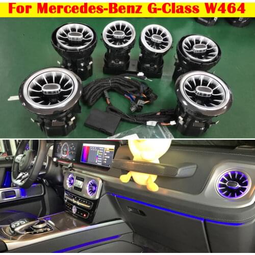 For Mercedes-Benz G-Class W464 Ambient Light 8/64 Colors LED Car Air Vent Outlet Atmosphere Lamp Turbo Trim Nozzle G63 G500 G550