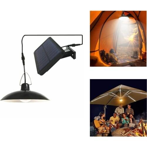 Retro LED Waterproof Solar Power Pendant Light Street Light for Outdoor Courtyard Garden Corridor For Outdoor Cafe With Panel