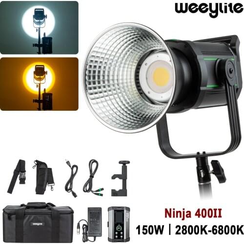 Weeylite Ninja 400II 150W LED Continuous Output Light 2800K~6800K CRI95+ COB Outdoor Photography Daylight Lighting Bowens Mount