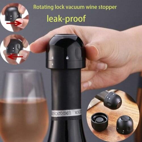Vacuum Red Wine Bottle Cap Stopper Reusable Silicone Sealed Champagne Bottle Stopper Vacuum Retain Freshness Wine Plug Bar Tools