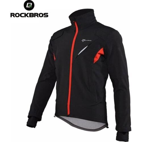 ROCKBROS Cycling Jacket Autumn/Winter Bike Coat Tops Windproof Waterproof Reflective Warm Jacket Mountain Bike Men Women Jacket