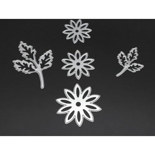 YLCD356 Flower Leaf Metal Cutting Dies For Scrapbooking Stencils DIY Album Cards Decoration Embossing Folder Die Cutter Template