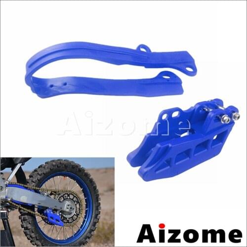 Blue Motocross Swingarm Guard Protector Cover & ChainGuide Slider for Honda CRF 250R 250X 450R 450X Enduro Dirt Bike MX 2007-17