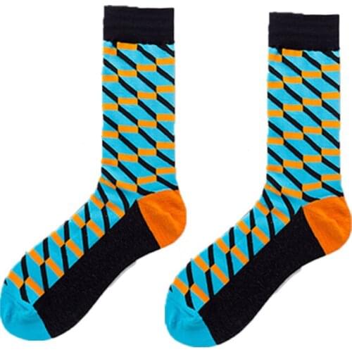 Womens Socks Street Sneakers Stylish Novelty Funny Graphic Men Socks Multi-Colored Happy Socks Manufacturer Knitted Navy Blue