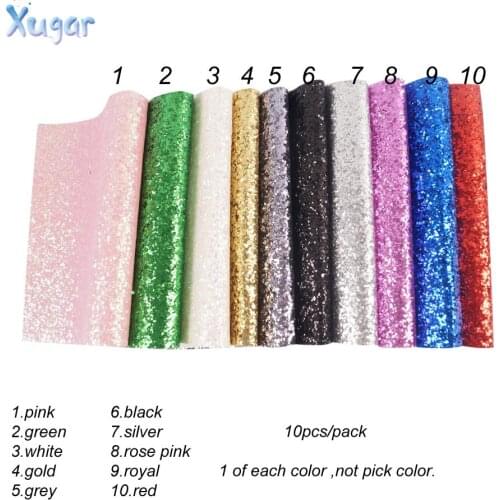 12Pcs/set A4 Glitter Synthetic shiny Leather Fabric Artificial Leather Faux Leather Diy Craft Supplies Handicraft Accessories
