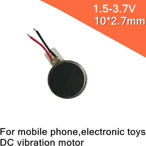 2 piece A1027 Flat vibration motor Mobile phone electronic toys DC vibration motor