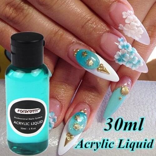 30ml Acrylic Liquid Monomer Crystal Acrylic Nail Art Builder Tool Manicure Nail Art For Acrylic Powder Dust Nails Tips