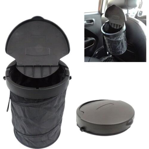 Car Portable Trash Bin Can Folding Garbage Dustbin Holder Rubbish Case Auto Organizer Storage Bag Seat Waste Box Car Accessories
