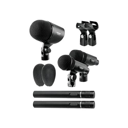 Wholesale - New Boxed Takstar DMS-5P Drum Set Series drum mics with two PCM-5100,W-50,CH-58,Kick drum small drum