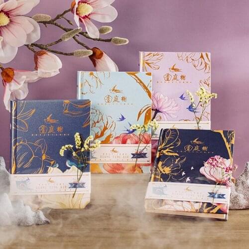 "Peony Flower" Hard Cover Journal Diary Beautiful Flora Notebook Notepad Planner Lined Papers