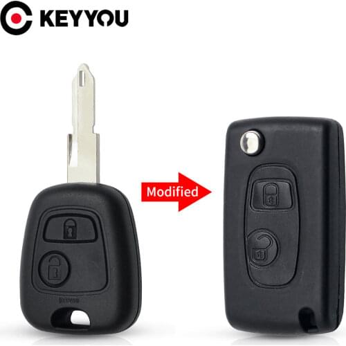 KEYYOU Modified Remote Key Case Fob Shell For Citroen C1 C2 C3 Xsara Picasso For Peugeot 206 306 307 406 key Replacement Repair