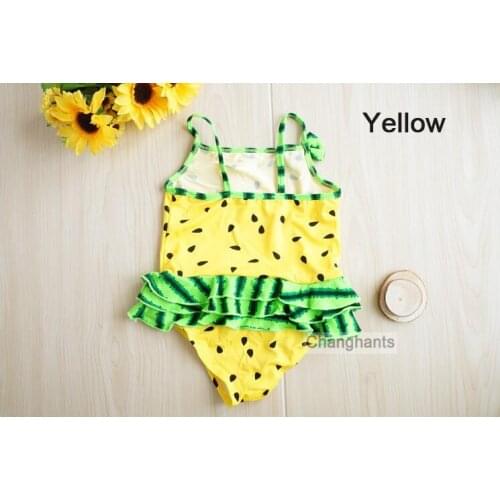 Children Swimwear Kids Bathing Suit Girls One Piece Swimsuit with Watermelon Pattern Kids Sandy Beach Wear Swimming Pool Suit
