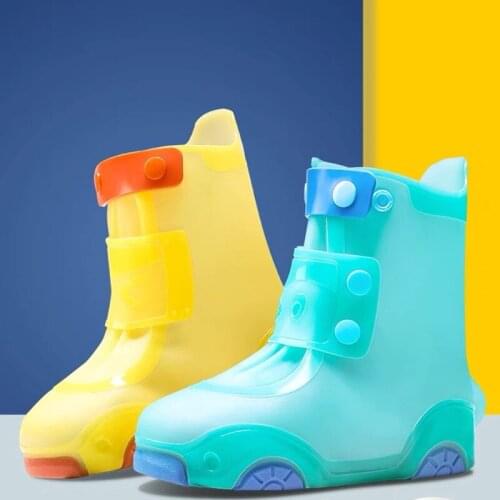 Children Rain Shoes Cover Cartoon Shoe Protector Non-slip Cover Colorful Child Boots Overshoes Outdoor Camping Shoes Accessories