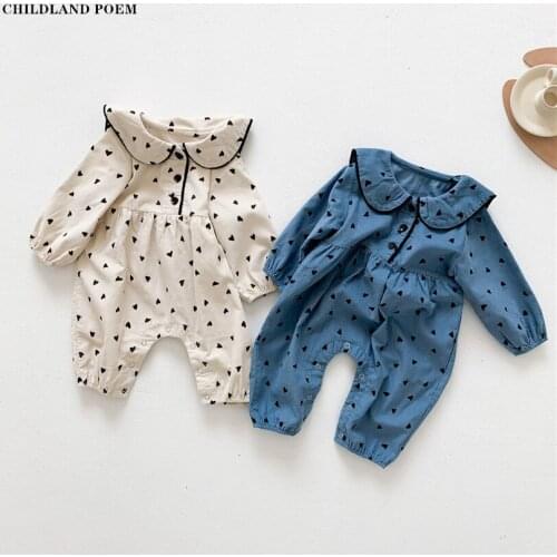 Baby Romper Jumpsuit Spring Newborn Baby Girls Romper Clothes Corduroy Long Sleeve Polka Dot Infant Toddler Romper Boys Overalls