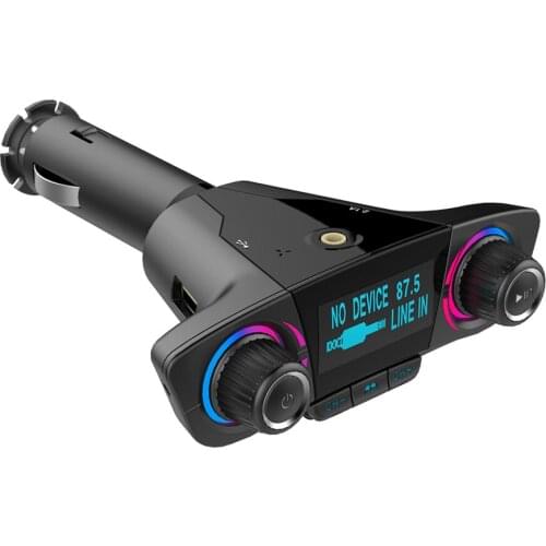 Dual knob button for car BLUETOOTH MP3 PLAYER TF card for car music FM FM intelligent charging instrument panel