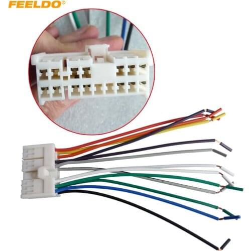 FEELDO 5Pcs Car Audio Stereo Wiring Harness Adapter Plug For Hyundai/KIA(01~05) Factory OEM Radio CD/DVD Stereo#2742