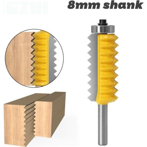 8mm Shank Raised panel"V"joint Bits Finger Joint Glue Milling Cutter for Wood Tenon Woodwork Cone Tenon Milling Tenoning Machine