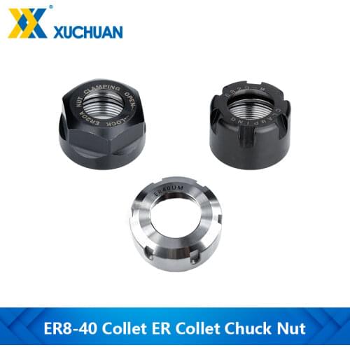 Collet Chuck Nut CNC Milling Cutter ER8-40 Nut Collet Clamp Nut Tool Turning Collet Chucks A/M Type For Lathe Router Bit Holder