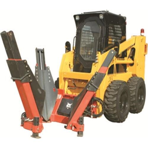 Mini Front Loader Wheel Skid Steer Hydraulic Control 55KW Diesel Engine Power
