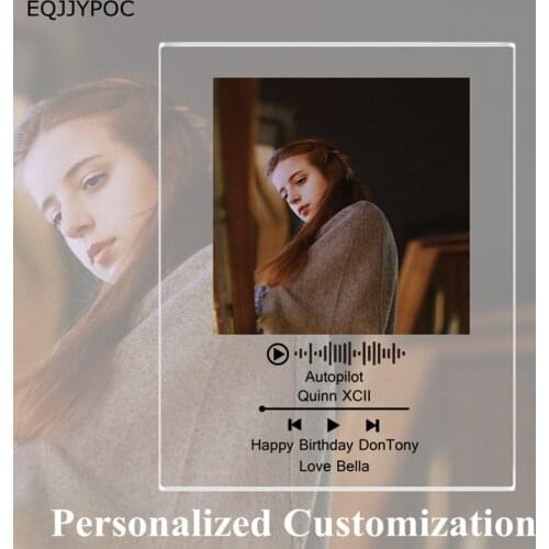 Custom Photo Frame Personalized Acrylic Album Cover Ornaments Gifts for Lovers Valentines Friends Christmas Familys Birthdays