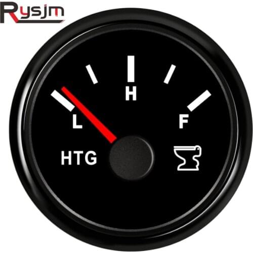 52mm Marine Holding Tank Level Gauge 0-190ohm 240-33ohm Boat Sewage Level Meter Water HTG Gauge for car truck with Red Backlight