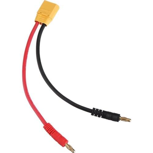 25cm 12AWG XT90 Male Connector to 4mm Banana Plug Battery Charger Cable For Imax B6