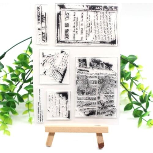 KSCRAFT Vintage Letters Transparent Clear Silicone Stamps for DIY Scrapbooking/Card Making/Kids Crafts Fun Decoration