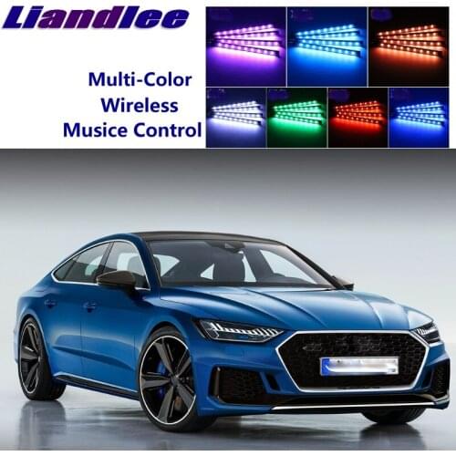 LiandLee Car Glow Interior Floor Decorative Atmosphere Seats Accent Ambient Neon light For Audi A7 S7 RS7 4G 2010~2019