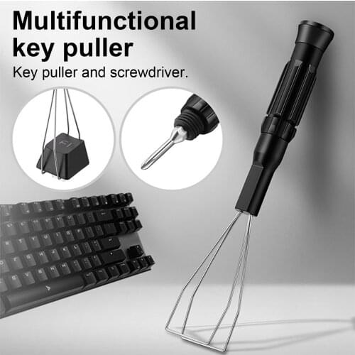 Multi-function Key Cap Remover Keyboard Keycap Puller Adjuster For Mechanical Keyboard Cleaning Tool Aluminium Alloy