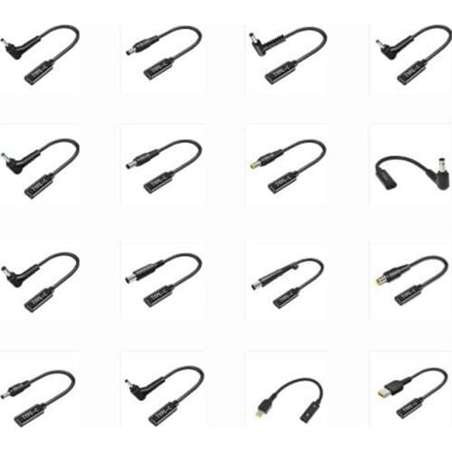 USB 3.1 Type-C Female jack to 4.0*1.35 5.5*2.5 4.5*3.0 4.0*1.7mm DC Male Plug USB C Laptop Charger Power Adapter Converter