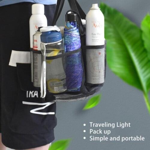 Beach Storage Bag 8-Pocket PVC Large Capacity Mesh HandbagProtable Travel Sundries Organizer Handbags Summer Outdoor Tools