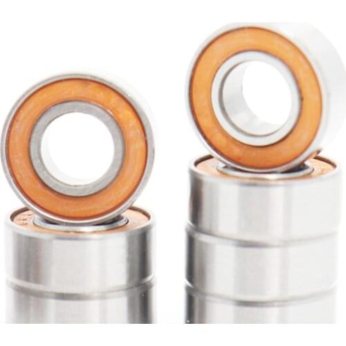 688-2RS Bearing 10PCS 8x16x5mm RC Motor Double Sealed Orange Miniature 688 RS Ball Bearing 688 2RS