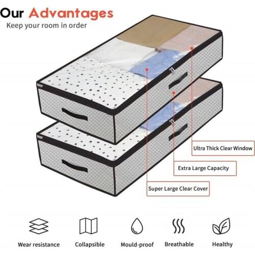 Dustproof Storage Bag Foldable Quilt Clothes Finishing Pocket Household Bedroom Wardrobe Bed Bottom Organizer Products Accessor
