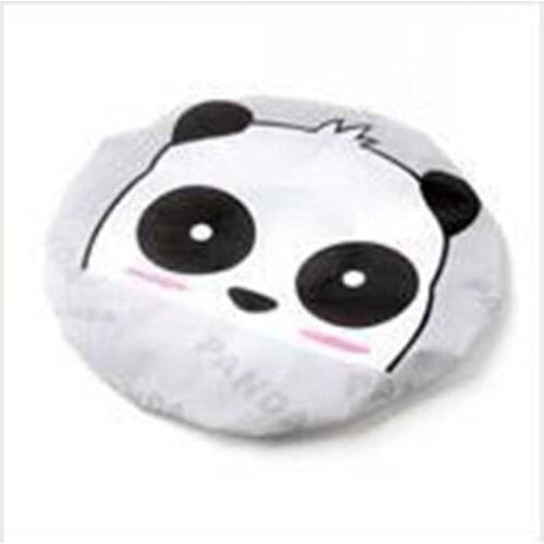 3Pc Shower Caps Cute Home Cartoon Animal Shower Cap Adult Waterproof PVC Lady Hair Protective Cap Bathroom Supplies