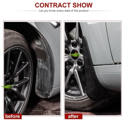 Model3 Mud Flaps For Tesla Model 3 2021 Accessories Guard Fender Front Rear Wheel Mudguard Carbon Fiber ABS Model Three