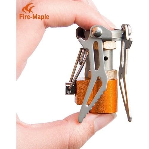 New Arrlval Fire Maple FMS-300T Ultra Light Titanium Stove folding camping Mini-Stove one-piece folding gas stove 45g