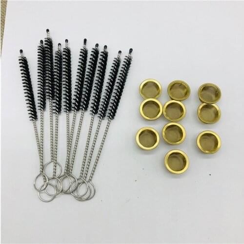 Natural crystal rod smoking pipe cleaning brush and smoking pipe metal filter tobacco metal mesh
