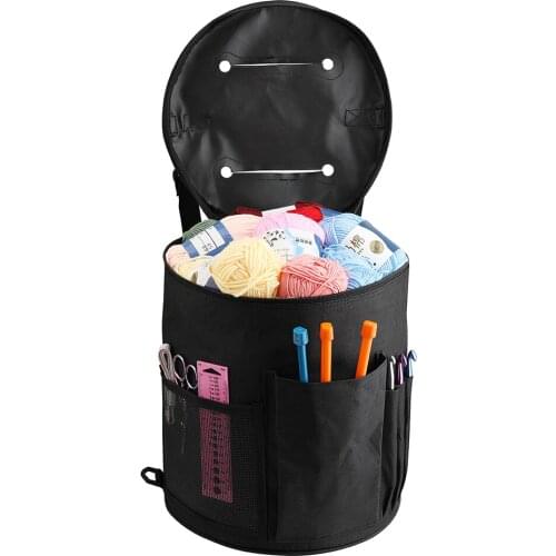 Knitting Bag Yarn Organizer Bag For Wool Crochet Hooks Knitting Needles Sewing Set DIY Yarn Balls Storage Bag