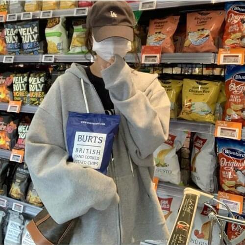 Oversized Hoodies 2021 Autumn New Casual Solid Zipper Sweatshirts Korean Style Loose Thin Long Sleeve Hooded Female Jacket Coat