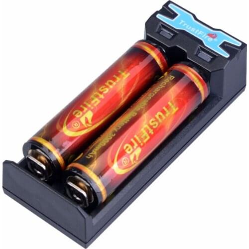 TrustFire TR-016 USB Li-ion Battery Charger 2 Slots + 2PCS TrustFire 18650 3000mah 3.7V Rechargeable Protected Batteries