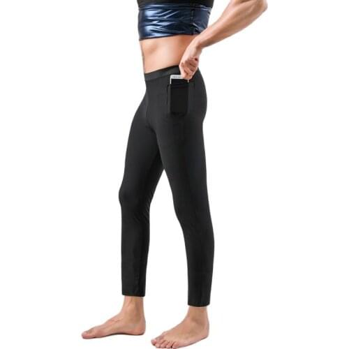 Body Shaper Slimming Pants Sweat Leggings Sauna Shapewear Men Waist Trainer Tummy Hot Thermo Underwear Fitness Workout Suits