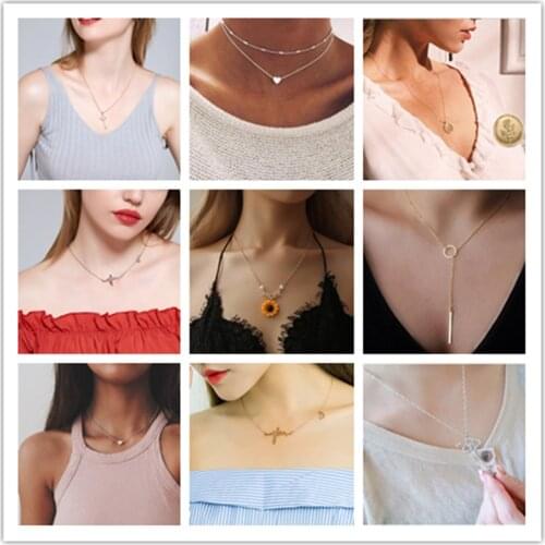 Vintage Tiny Heart Necklace for Women SHORT Chain Heart Key Pendant Necklace Gift Ethnic Bohemian Choker Necklace drop shipping