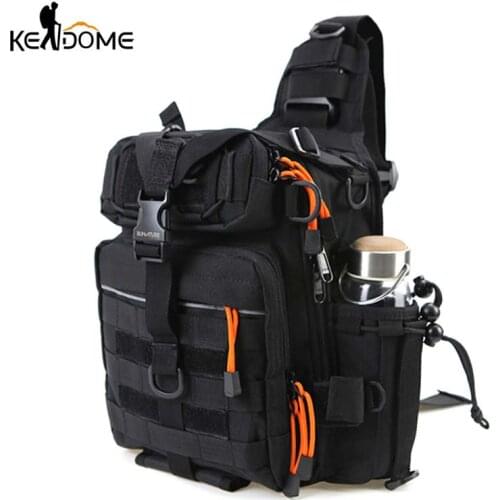 Military Chest Bag Waterproof Nylon One shoulder Bag for Hiking Fishing Cross Body Outdoor Tactical Sport Sling Bag X219D