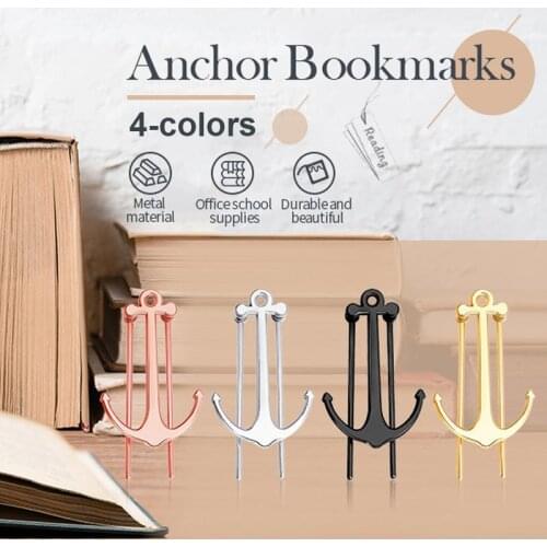 Anchor Bookmark Creative Metal Page Holder Clip for Students Teachers Graduation Gifts School for School Office Bookmark H-best