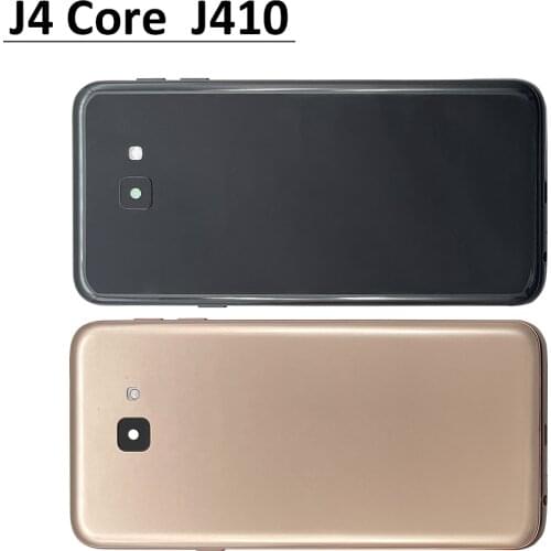 10Pcs,For Samsung Galaxy J4 Core SM-J410 J410F J410 Battery Back Cover Rear Door Replacement Housing With Side Button With Lens
