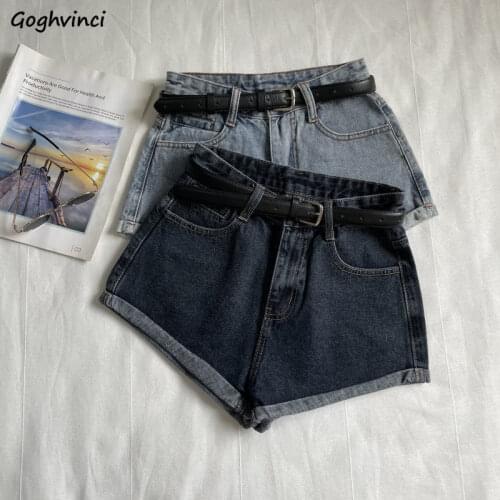 Women Jeans Solid Denim Summer Fashion Chic Shorts High Waist Wide Leg Loose Plus Size S-5XL Button Up Streetwear Student Korean