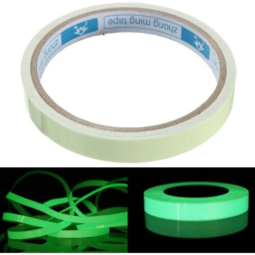 10M 10/15/20mm PET Luminous Tape Self-adhesive Warning Tape Night Vision Glow In Dark Home Decoration Tapes